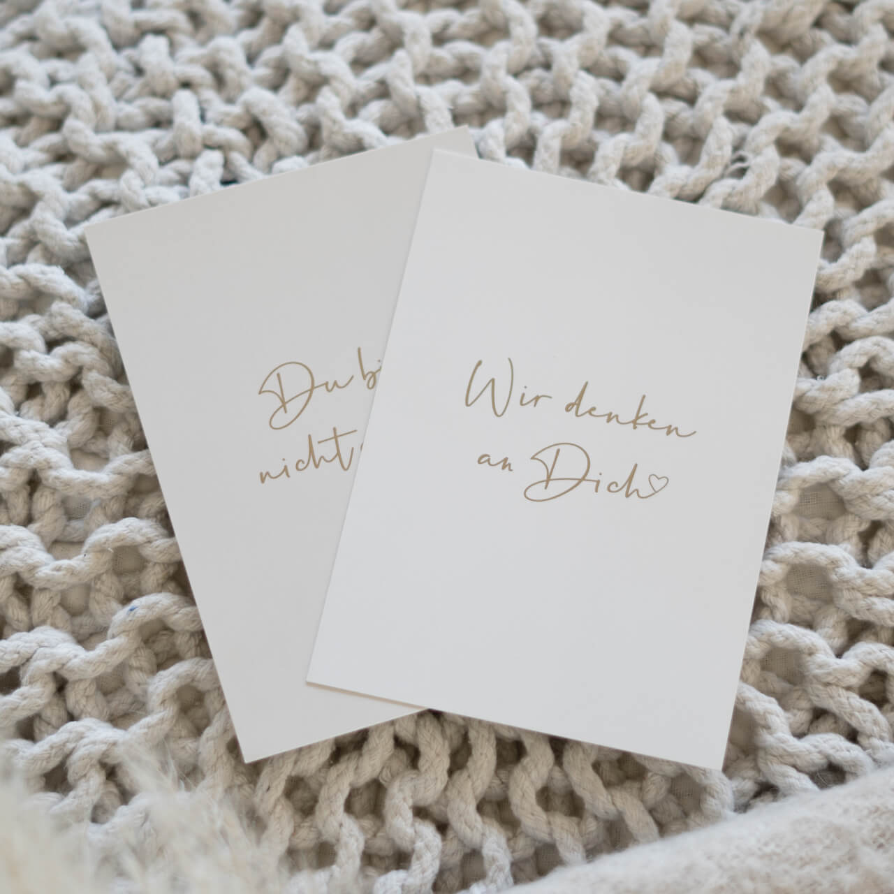 Karte „Wir denken an Dich“